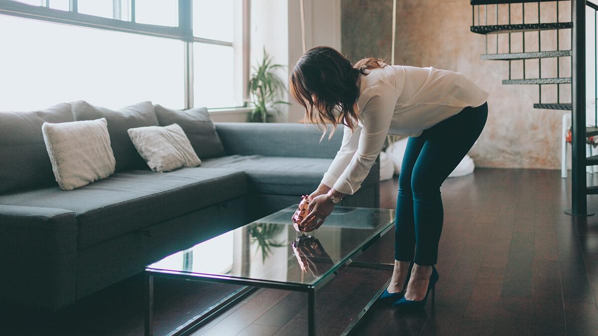 female home seller staging an open house