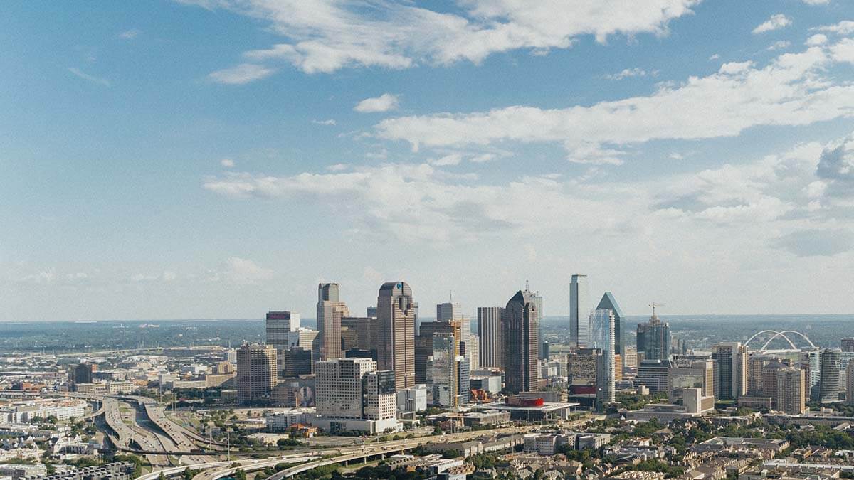 skyline of downtown Dallas