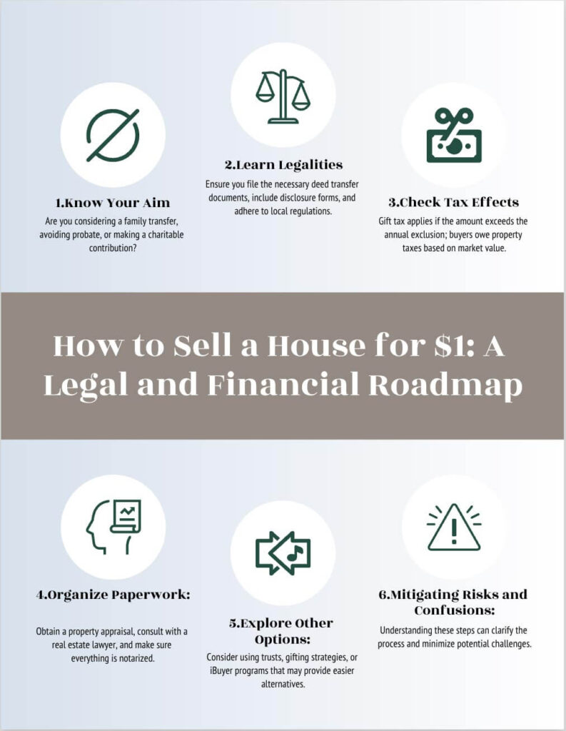 How to sell a house for $1 infographic